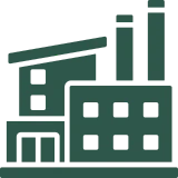 Green factory illustration